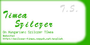 timea szilczer business card