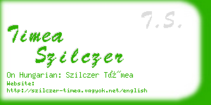 timea szilczer business card